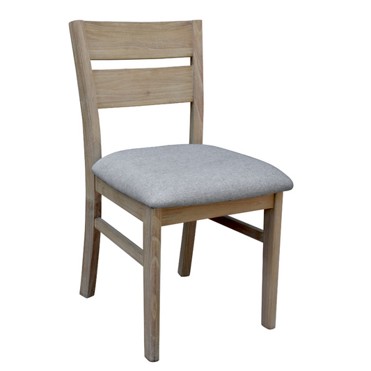 Larsen Solid Acacia Timber Dining Chair, Brushed Smoke