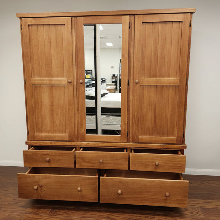 Large 3 Door Timber Robe 182cm