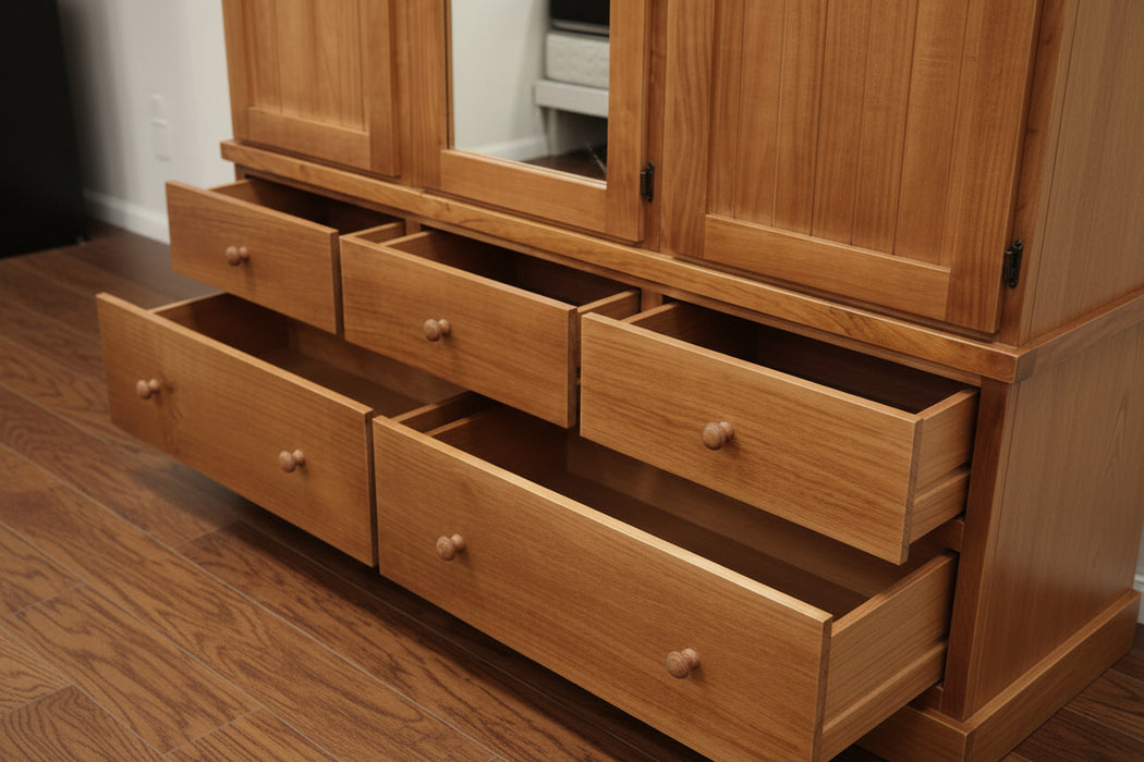 Large 3 Door Timber Robe 182cm