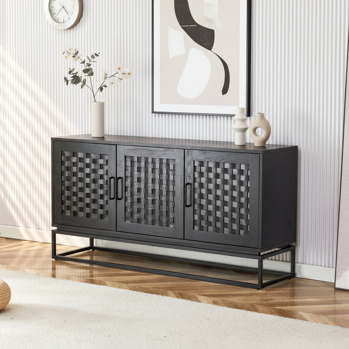 Brittania 3 Door Buffet Black