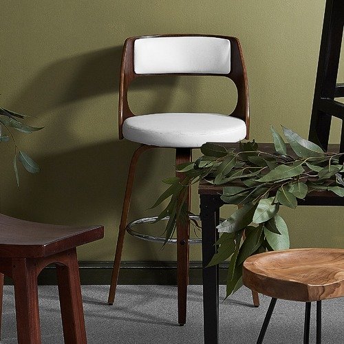 White Oslo Modern Barstool