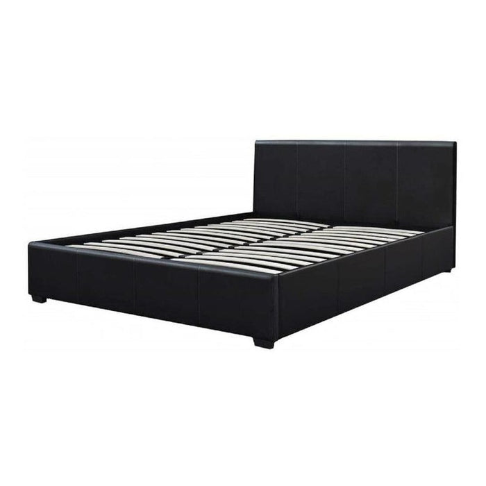 Monica Black Faux Leather Double Bed Frame
