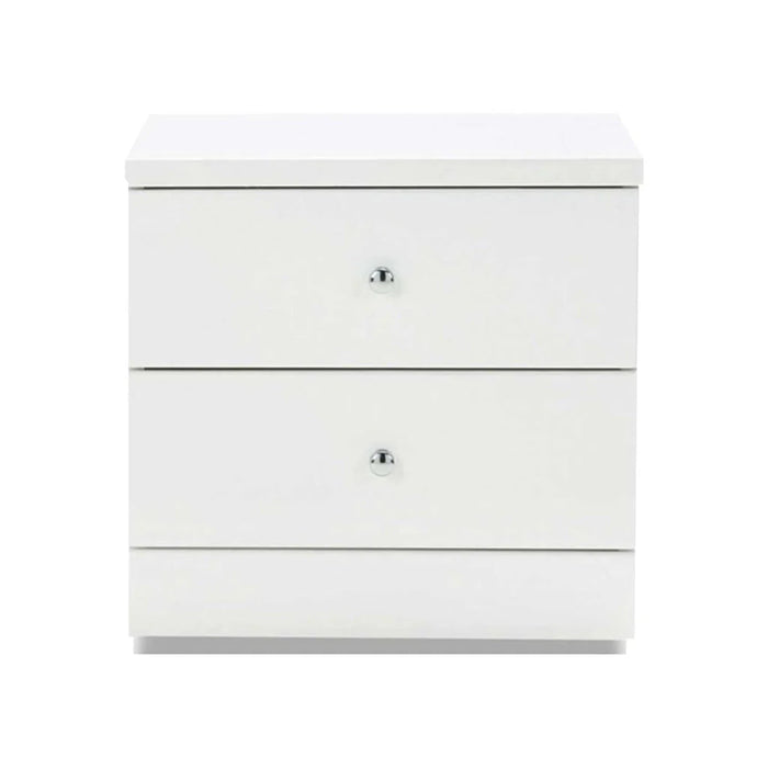 Leo 2 Drawer Bedside Gloss White