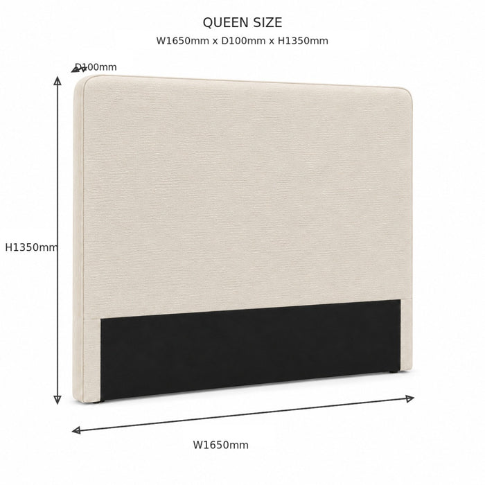 Olivia Queen Beige Fabric Bedhead