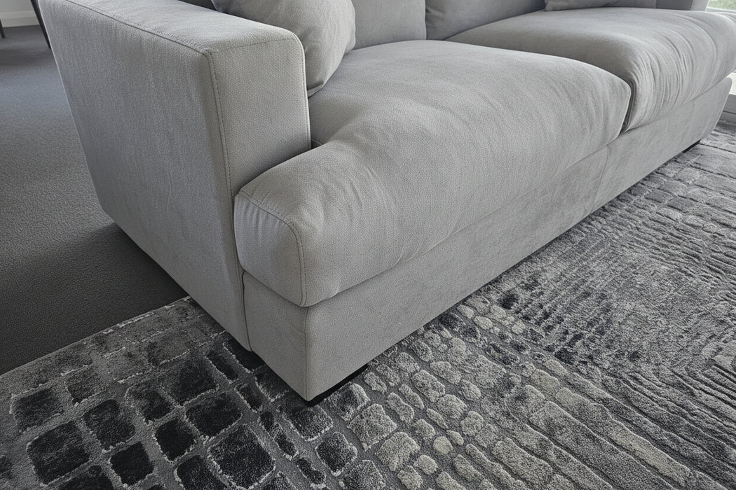 Hasting 2 Seater Upholstered Sofa Light Grey 189cm