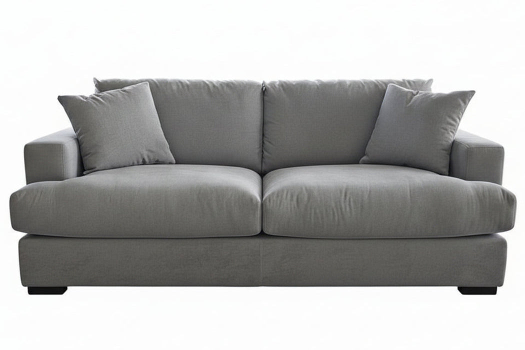 Hasting 2 Seater Upholstered Sofa Light Grey 189cm