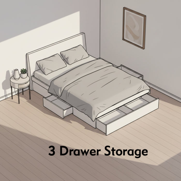 Marys Alpine Oak Double Bed with Storage – Beds Australia