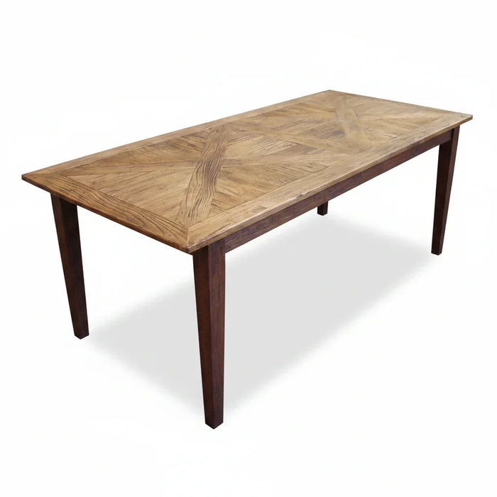 Parquetry 220cm Rectangular Recycled Elm Table