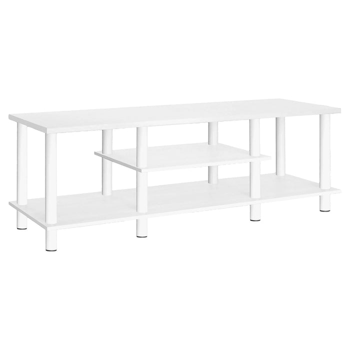 White Lavin 180cm 3 Tier TV Unit