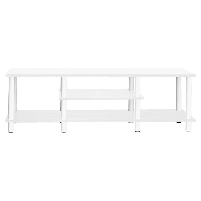 White Lavin 180cm 3 Tier TV Unit