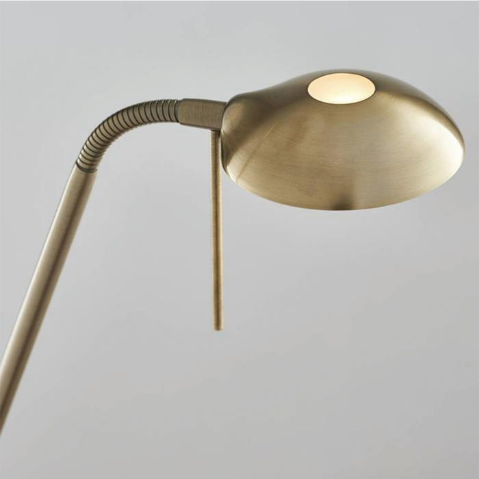 Reed LED Mother & Child Floor Lamp - Antique Brass