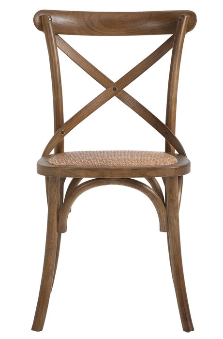 Mirano Wooden Cross back Commercial Grade Dining Chair, Walnut