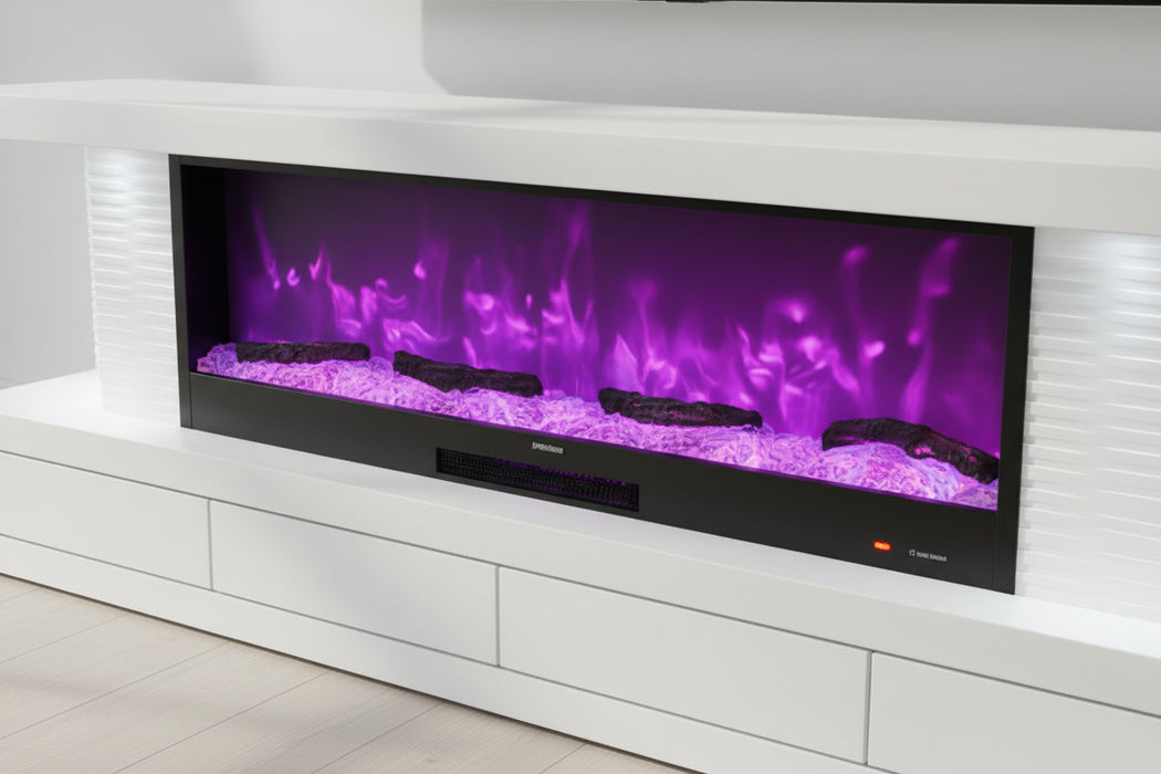 Windsor TV Stand Mirrored Fireplace, 180cm