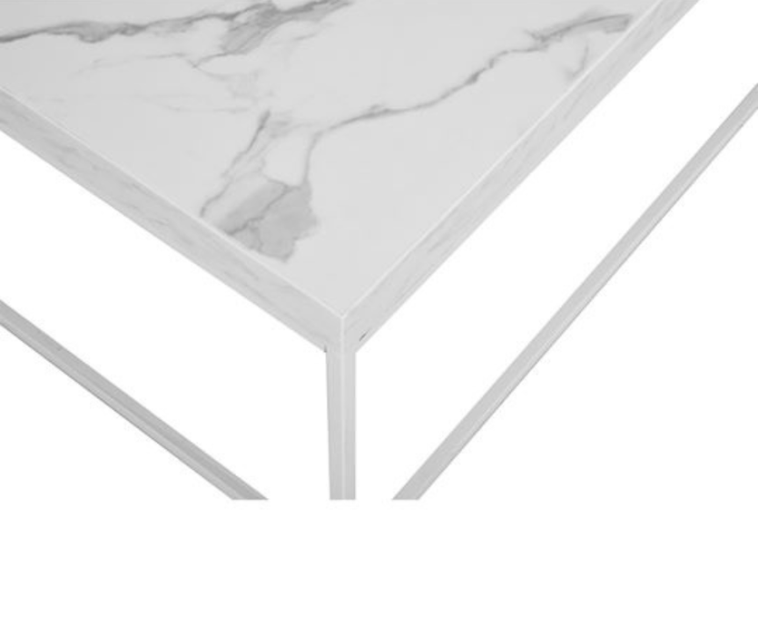 White Marble Look Coffee Table