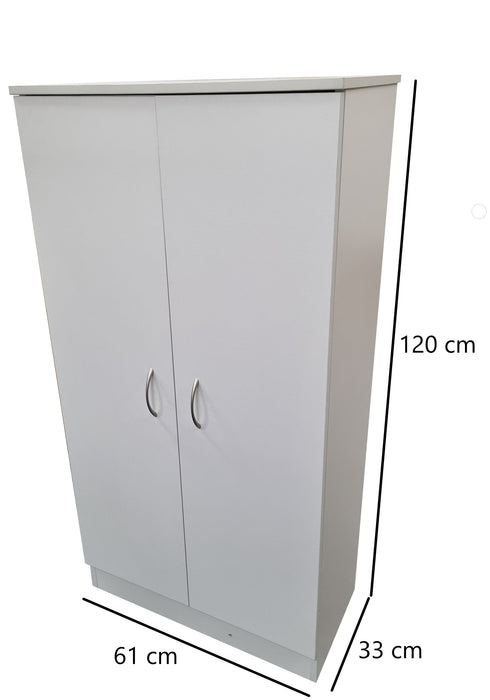 Mission 2 Door Shoe Cabinet 61cm W x 120cm H - White