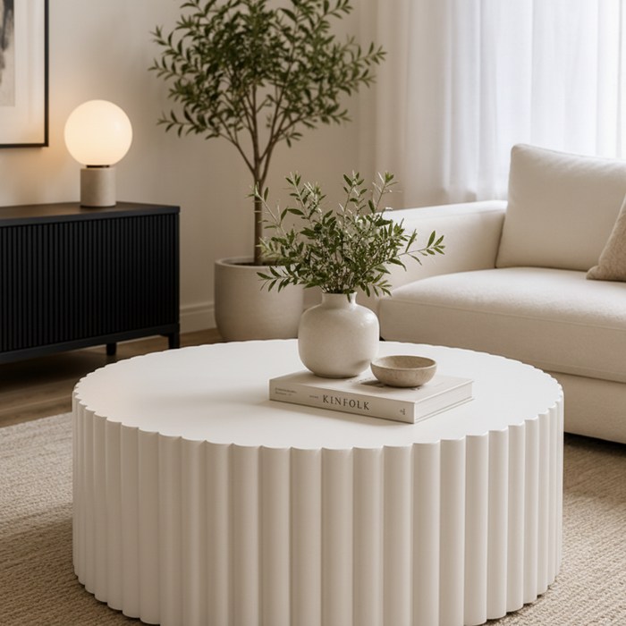 Harbourstone Round Coffee Table White