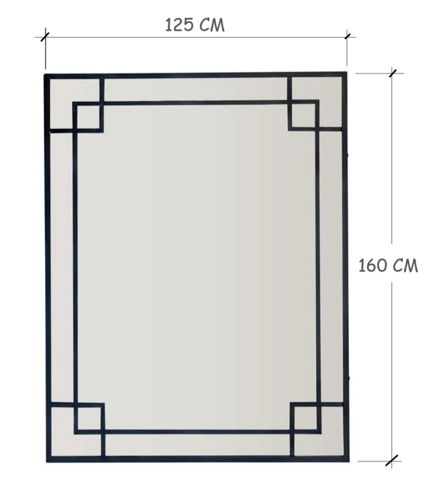 Hoxton 1.6m White Mirror With Corner Detail