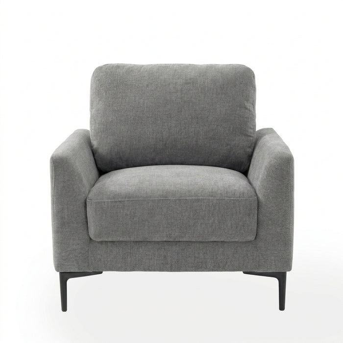 Luca Upholstered Armchair - Grey