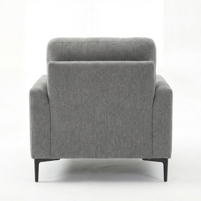 Luca Upholstered Armchair - Grey