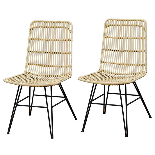 Harley Rattan Dining Chair Set of 2