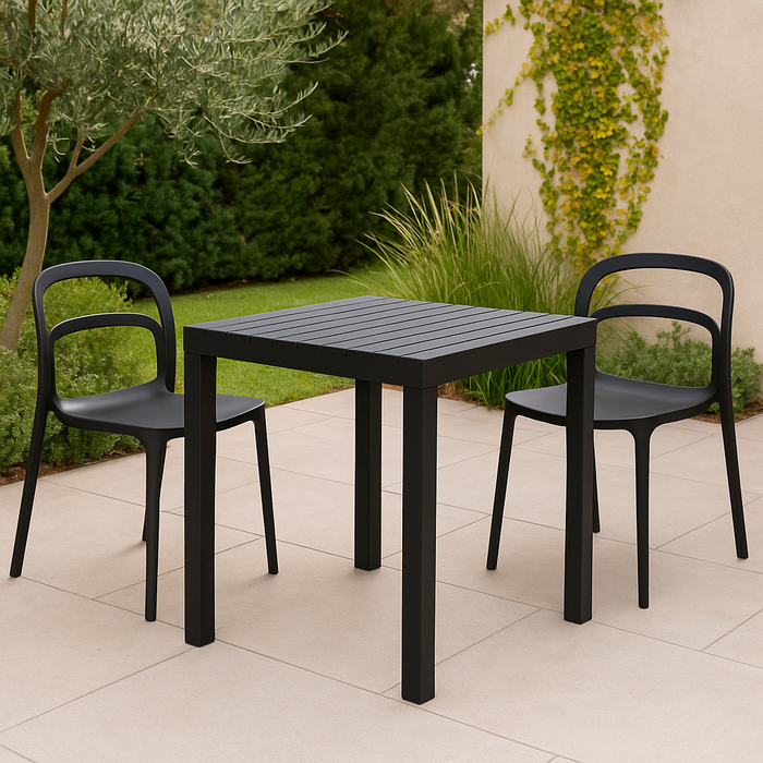 3 Pce Amafi Balcony Set, Black