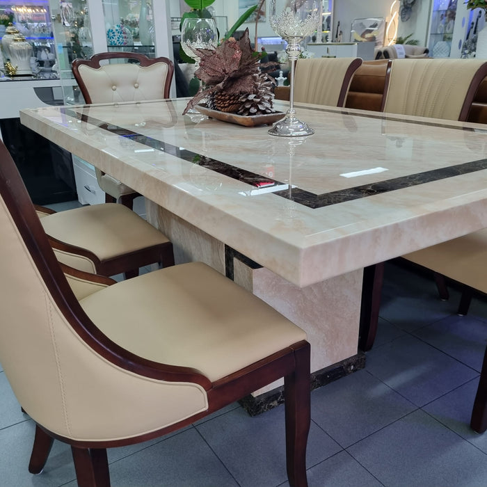 Beige Marble Dining Table