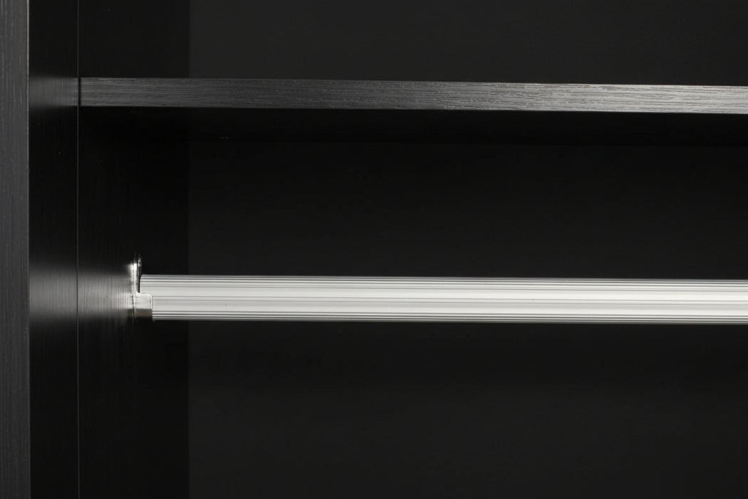 Sliding Door Robe Black 160cm