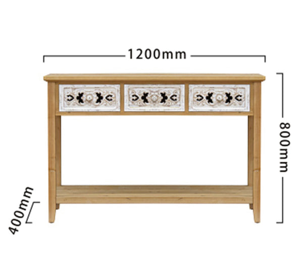 Byron Console Table With 3 Drawers, 120cm