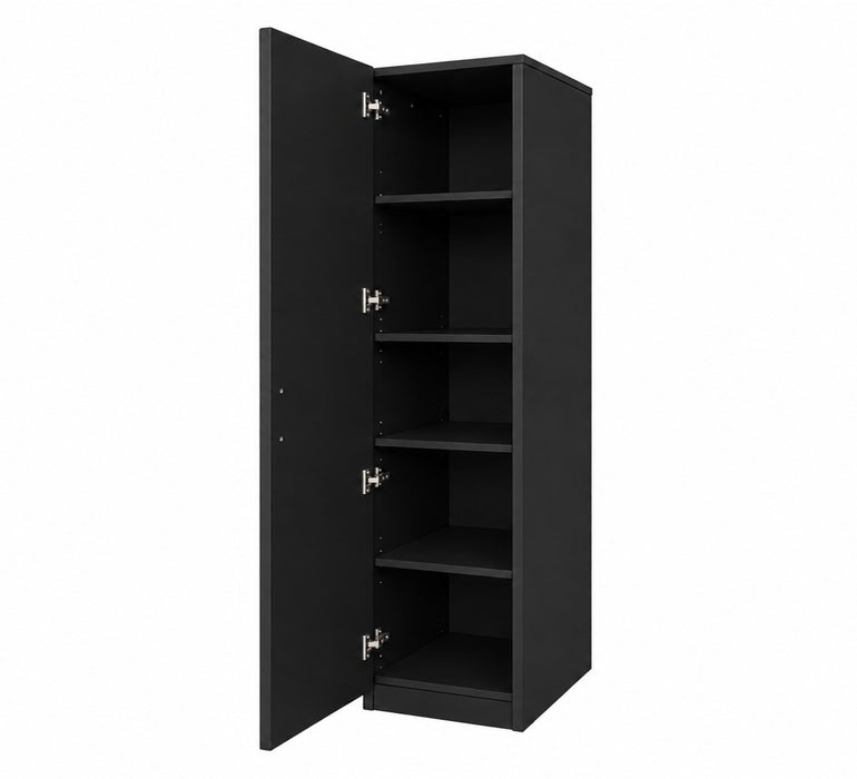 Hudson 1 Door Pantry Storage Cabinet Black