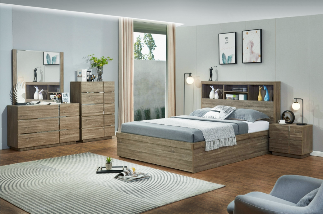 Oak Victoria Gas Lift King Bed