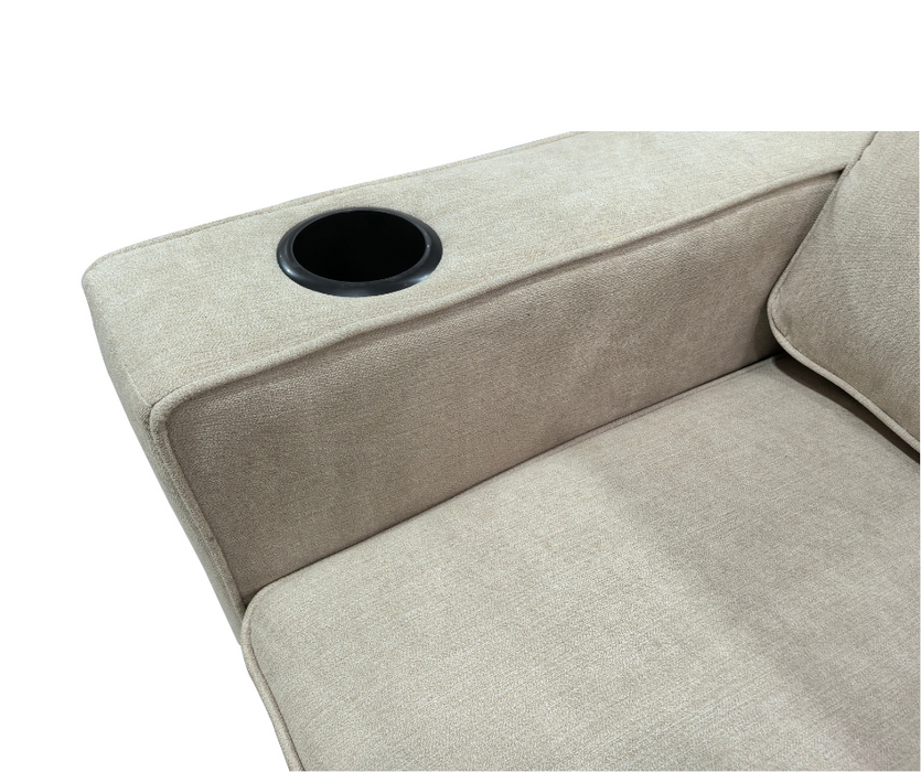 Miles 2 Seater Sofa Bed - Beige