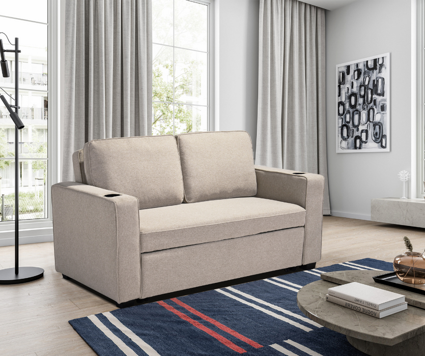 Miles 2 Seater Sofa Bed - Beige