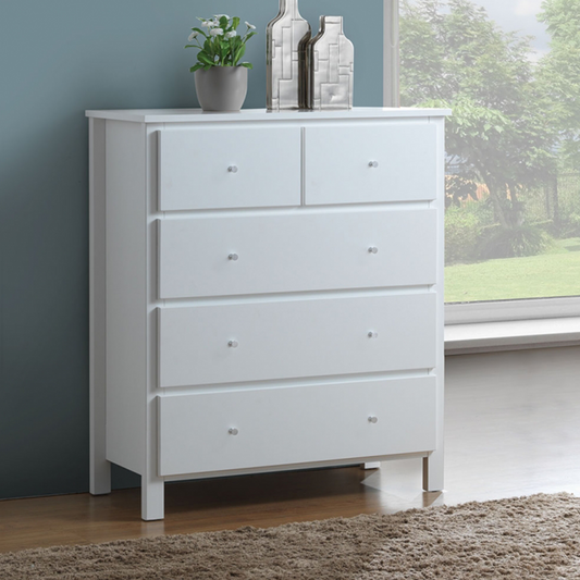 Brodie 5 Drawers Timber Chest of Drawers, 96cm W x 108cm H
