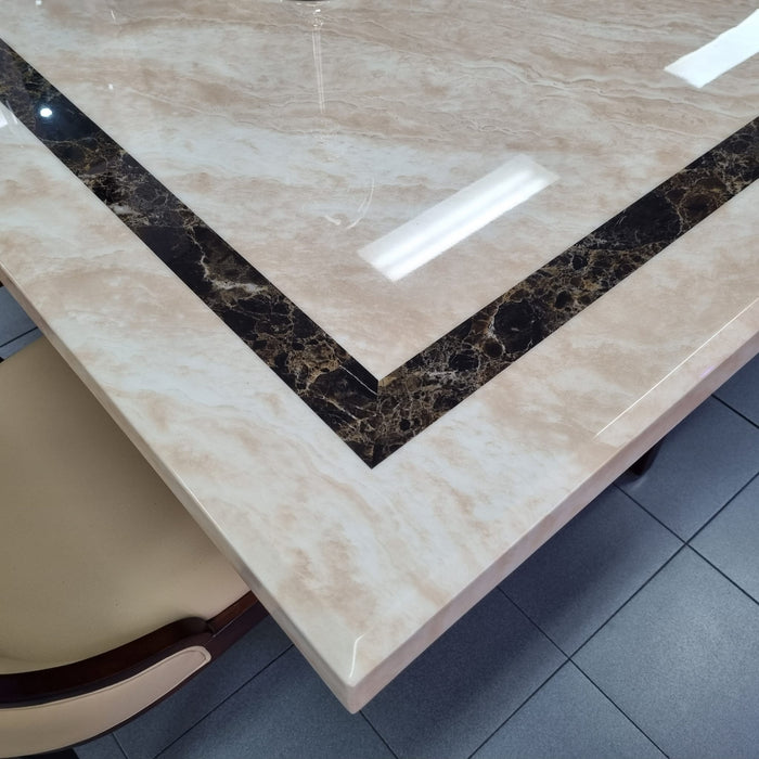 Beige Marble Dining Table