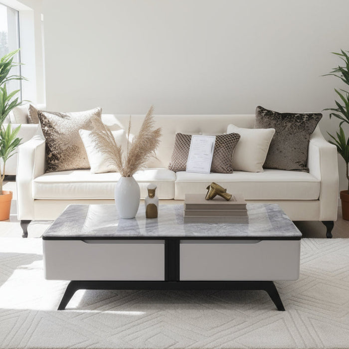 Grey Carla Marble Coffee Table
