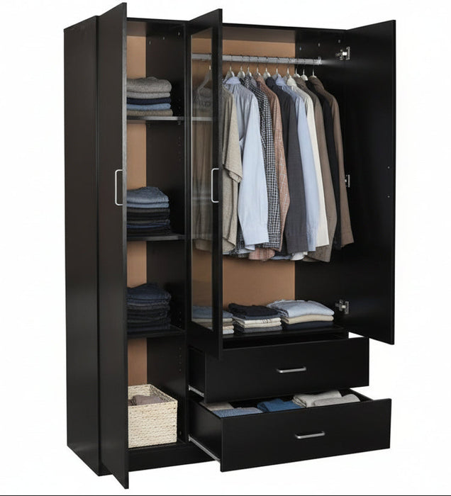 Remo 3 Door Wardrobe Black 120cm