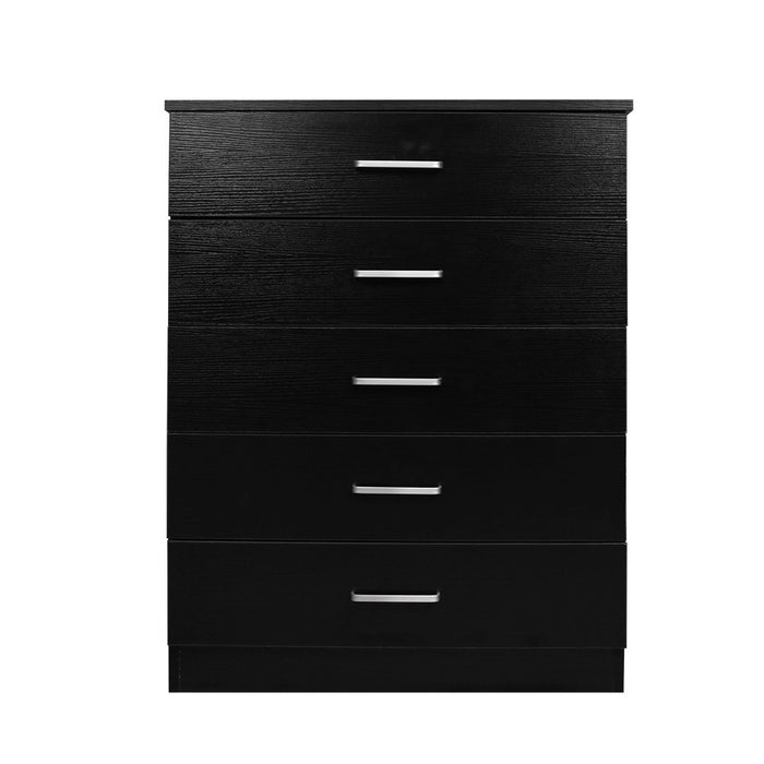 White Rivan 5 Drawer Tallboy - 70 CM
