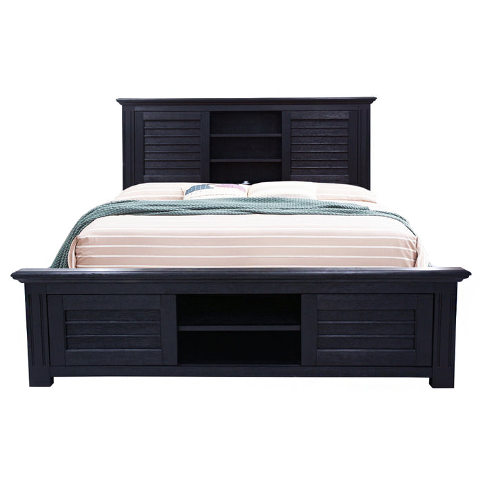 Black Warwick Timber Queen Bed