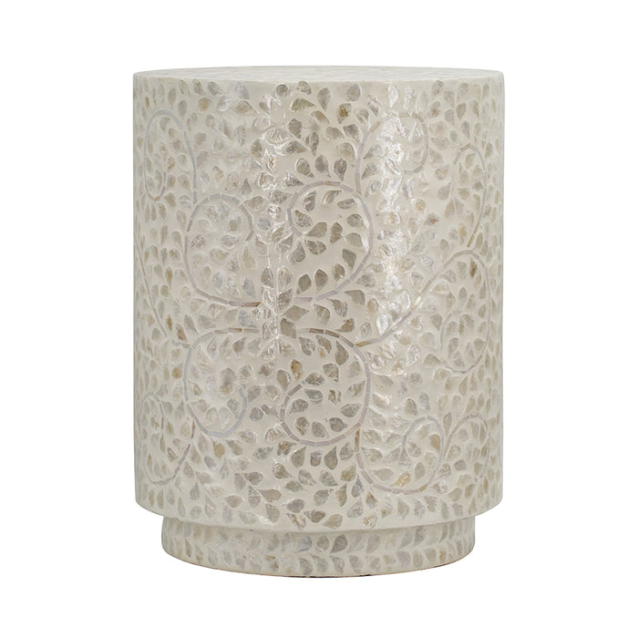 Capiz Round Accent Stool