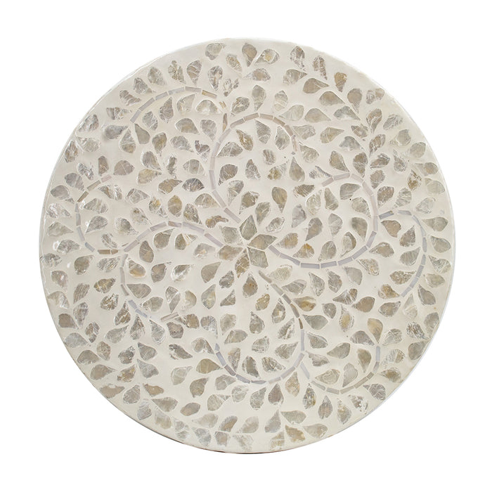 Capiz Round Accent Stool