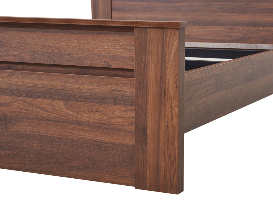 Jaxon Walnut Brown Queen Bed Frame