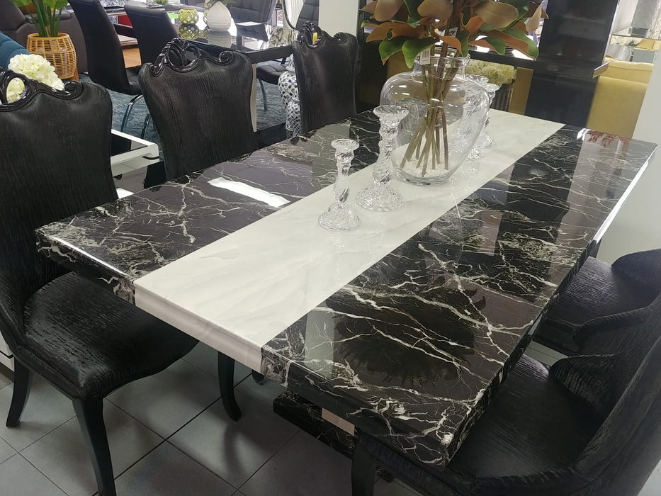 Black Madison Marble Dining Table 160, 180, 200cm