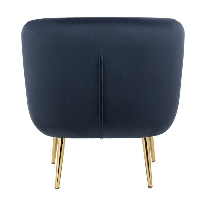Cecil Velvet Navy Accent Tub Chair