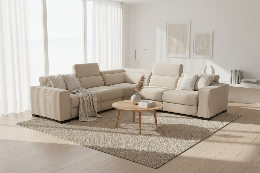 Lorenzo 5 Seater Modular Fabric Corner Lounge