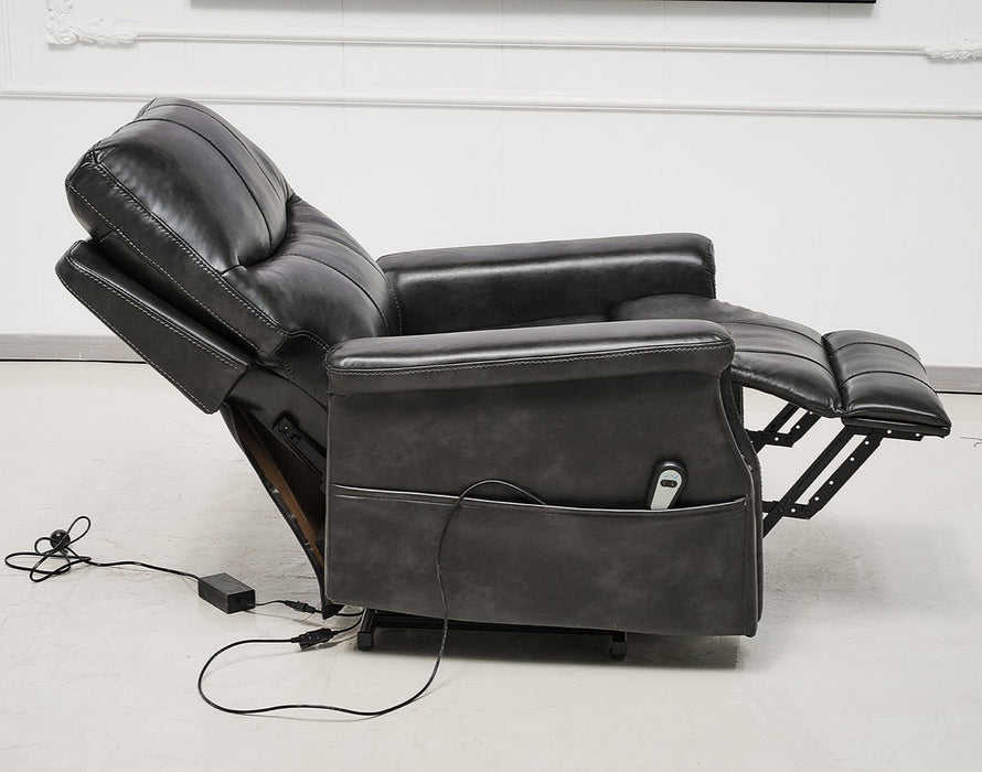 Black Sonia PU Leather Electric Lift Up Recliner Armchair with Remote Control