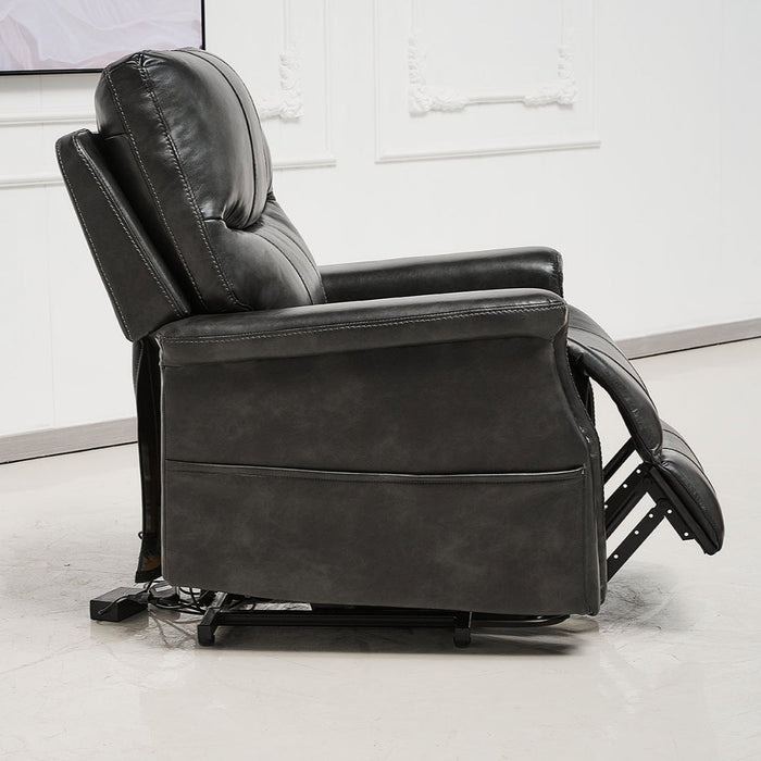 Black Sonia PU Leather Electric Lift Up Recliner Armchair with Remote Control