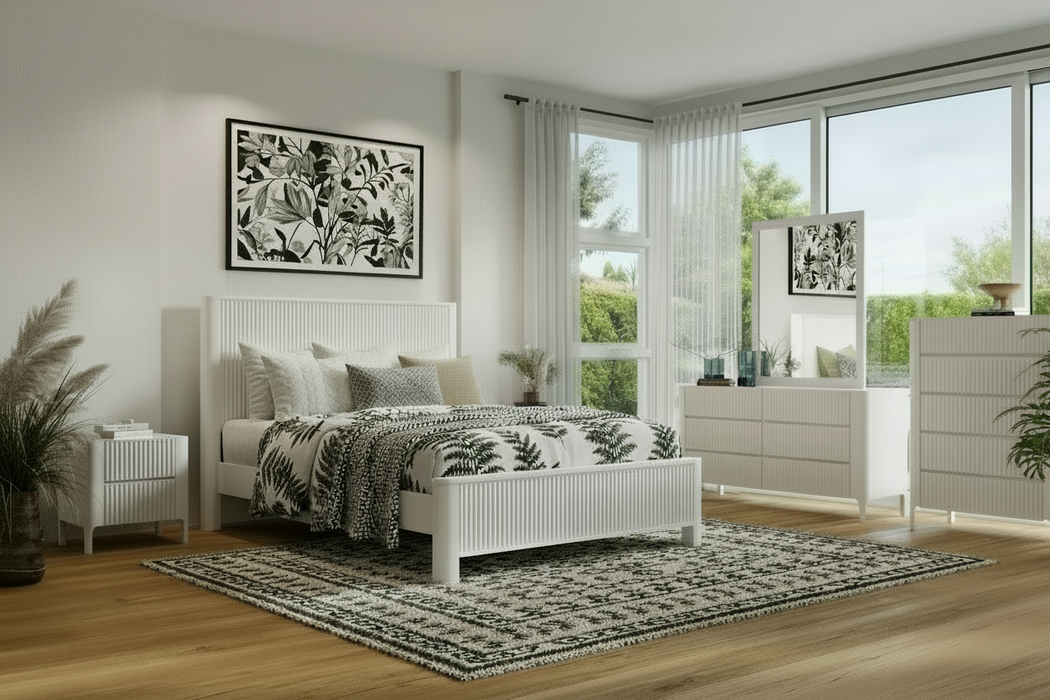 Europa Storage Gas lift Queen Bed Frame, White or Black