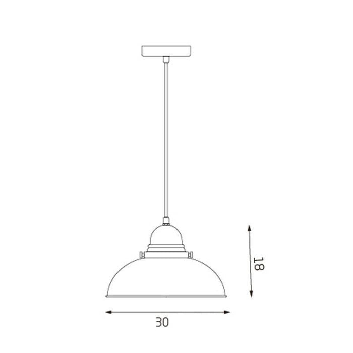 Manor Pendant Light - Weathered Brass