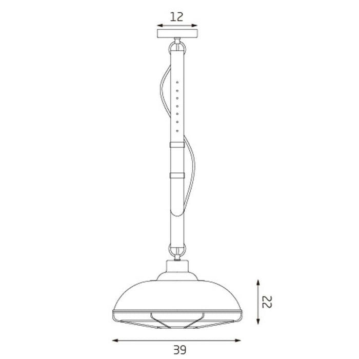 Matrix Pendant Light w/ Belt Suspension - White