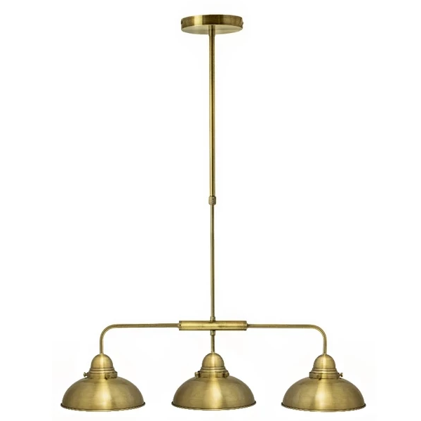 Manor 3-Arm Pendant Light - Weathered Brass